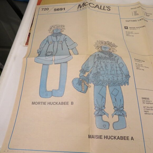 McCalls 720 Attic Babies Craft 27" Doll Sewing Pattern Boy & Girl UNCUT - Picture 4 of 13